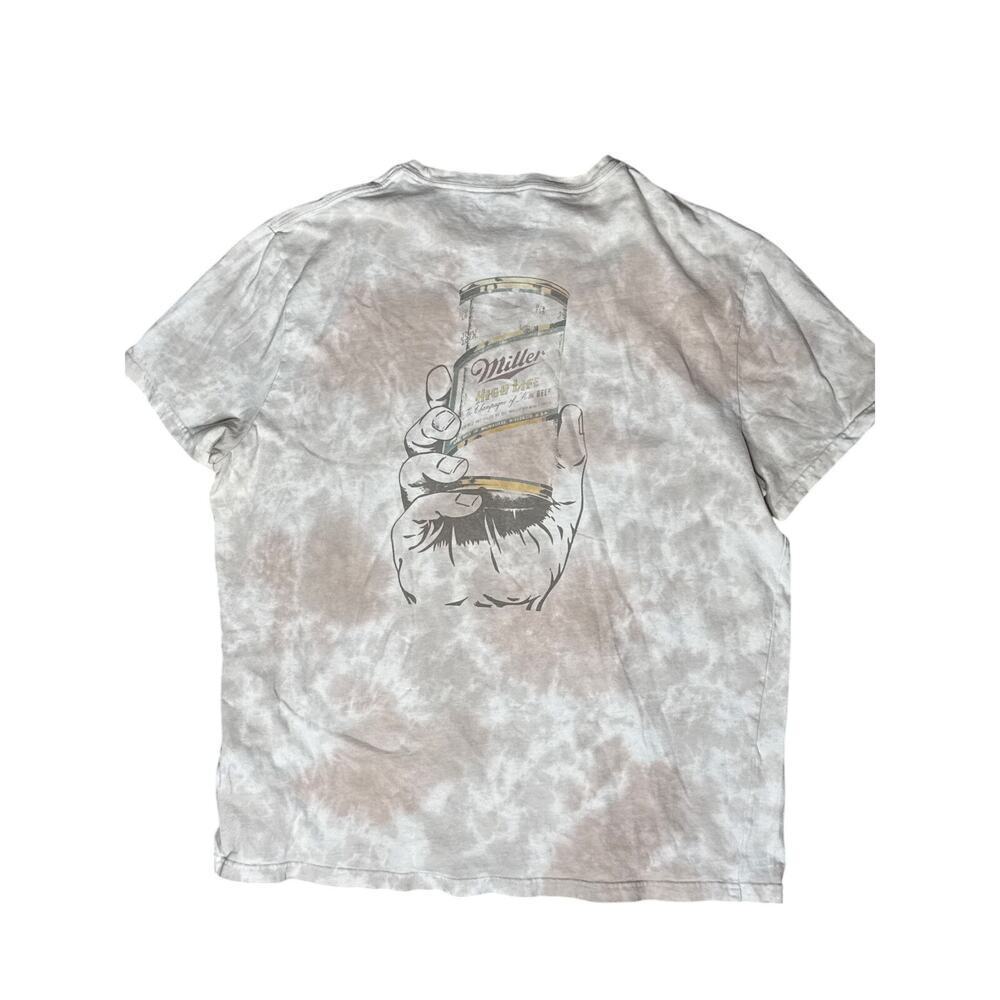 Lucky Brand Miller High Life Graphic Tee Men’s XXL Tie Dye Beer Shirt